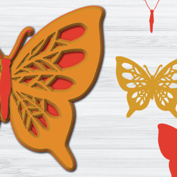 Intra απο ξύλο plywood 3mm-4mm πάχος Τρισδιάστατο Cut Paper Butterfly V.2 Δίασταση 1200x1200 cm INTRAFABR-21930150 - Image 6