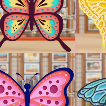 Intra απο ξύλο plywood 3mm-4mm πάχος 3D Butterfly Paper Cut V2 Δίασταση 1500x1500 cm INTRAFABR-97154251 - Image 1