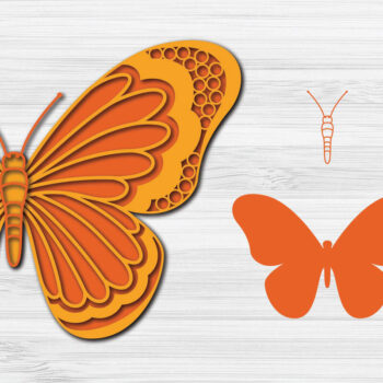 Intra απο ξύλο plywood 3mm-4mm πάχος Τρισδιάστατο κοπής χαρτιού πεταλούδας Δίασταση 1200x1200 cm INTRAFABR-19319233 - Image 2