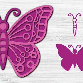 Intra απο ξύλο plywood 3mm-4mm πάχος Τρισδιάστατο κοπής χαρτιού πεταλούδας Δίασταση 1200x1200 cm INTRAFABR-19319233 - Image 4