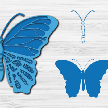 Intra απο ξύλο plywood 3mm-4mm πάχος Τρισδιάστατο κοπής χαρτιού πεταλούδας Δίασταση 1200x1200 cm INTRAFABR-19319233 - Image 6