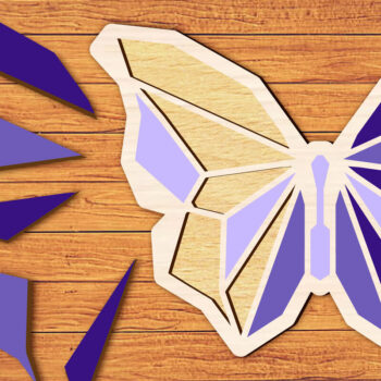 Intra απο ξύλο plywood 3mm-4mm πάχος 3D Butterfly Puzzle Cut Δίασταση 30x20 cm INTRAFABR-98527326 - Image 1