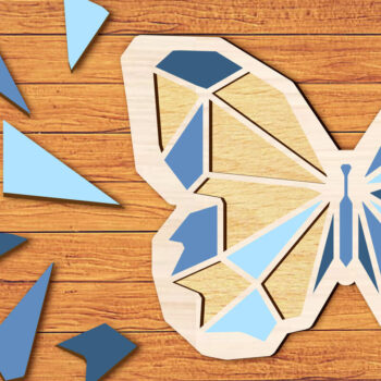 Intra απο ξύλο plywood 3mm-4mm πάχος 3D Butterfly Puzzle Cut Δίασταση 30x20 cm INTRAFABR-98527388 - Image 1