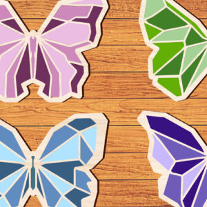 Intra απο ξύλο plywood 3mm-4mm πάχος κοπής με λέιζερ 3D Butterfly Puzzle Δίασταση 30x20 cm INTRAFABR-98527502