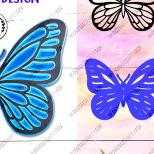 Intra απο ξύλο plywood 3mm-4mm πάχος 3D Butterfly , 3D Butterfly Paper Cut Δίασταση 3600x3600 cm INTRAFABR-89698432