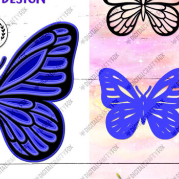 Intra απο ξύλο plywood 3mm-4mm πάχος 3D Butterfly , 3D Butterfly Paper Cut Δίασταση 3600x3600 cm INTRAFABR-89698432 - Image 3