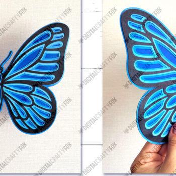 Intra απο ξύλο plywood 3mm-4mm πάχος 3D Butterfly , 3D Butterfly Paper Cut Δίασταση 3600x3600 cm INTRAFABR-89698432 - Image 4