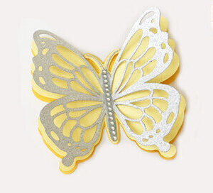 Intra απο ξύλο plywood 3mm-4mm πάχος 3D Butterfly - Layered Butterfly Δίασταση 15x15 cm INTRAFABR-96615354