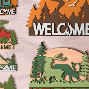 Intra απο ξύλο plywood 3mm-4mm πάχος διακοσμήσεων τοίχου 3D Camping Travel Δίασταση 30x20 cm INTRAFABR-120425499