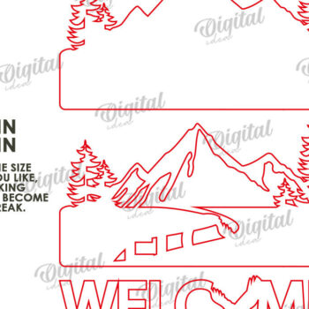 Intra απο ξύλο plywood 3mm-4mm πάχος διακοσμήσεων τοίχου 3D Camping Travel Δίασταση 30x20 cm INTRAFABR-120425499 - Image 2