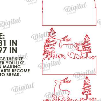 Intra απο ξύλο plywood 3mm-4mm πάχος διακοσμήσεων τοίχου 3D Camping Travel Δίασταση 30x20 cm INTRAFABR-120425499 - Image 3