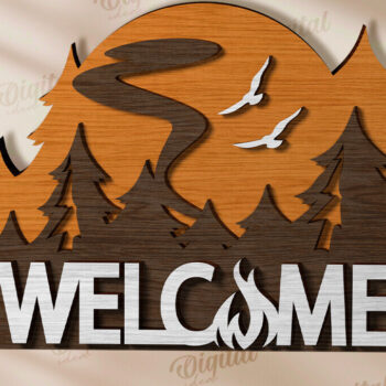 Intra απο ξύλο plywood 3mm-4mm πάχος διακοσμήσεων τοίχου 3D Camping Travel Δίασταση 30x20 cm INTRAFABR-120425499 - Image 6