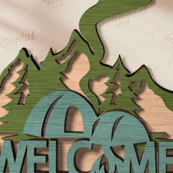 Intra απο ξύλο plywood 3mm-4mm πάχος διακοσμήσεων τοίχου 3D Camping Travel Δίασταση 30x20 cm INTRAFABR-120425499 - Image 7