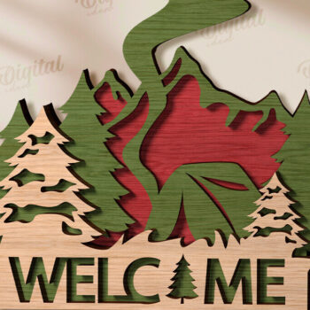 Intra απο ξύλο plywood 3mm-4mm πάχος διακοσμήσεων τοίχου 3D Camping Travel Δίασταση 30x20 cm INTRAFABR-120425499 - Image 8