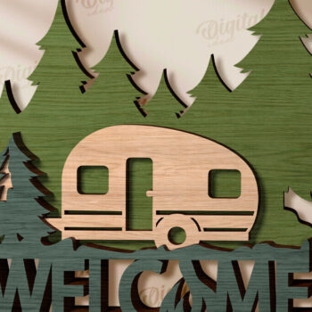 Intra απο ξύλο plywood 3mm-4mm πάχος διακοσμήσεων τοίχου 3D Camping Travel Δίασταση 30x20 cm INTRAFABR-120425499 - Image 9