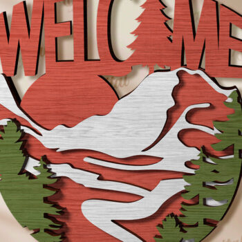 Intra απο ξύλο plywood 3mm-4mm πάχος διακοσμήσεων τοίχου 3D Camping Travel Δίασταση 30x20 cm INTRAFABR-120425499 - Image 10