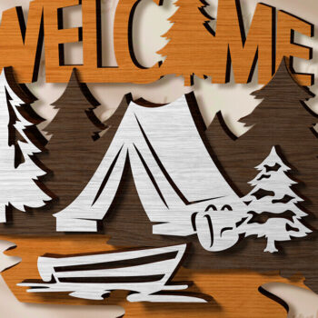 Intra απο ξύλο plywood 3mm-4mm πάχος διακοσμήσεων τοίχου 3D Camping Travel Δίασταση 30x20 cm INTRAFABR-120425499 - Image 11