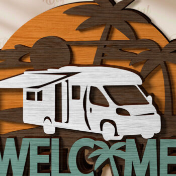 Intra απο ξύλο plywood 3mm-4mm πάχος διακοσμήσεων τοίχου 3D Camping Travel Δίασταση 30x20 cm INTRAFABR-120425499 - Image 12