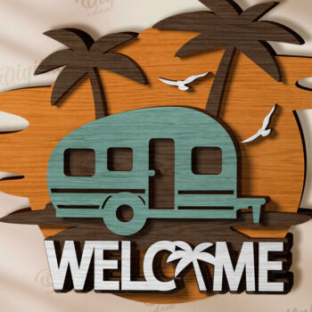 Intra απο ξύλο plywood 3mm-4mm πάχος διακοσμήσεων τοίχου 3D Camping Travel Δίασταση 30x20 cm INTRAFABR-120425499 - Image 13