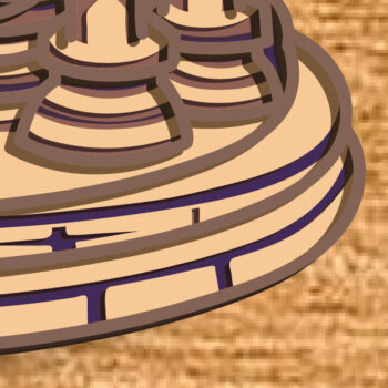 Intra απο ξύλο plywood 3mm-4mm πάχος 3D Chess //Πολυεπίπεδο /Λέιζερ Δίασταση 30x20 cm INTRAFABR-80682263 - Image 6