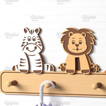 Intra απο ξύλο plywood 3mm-4mm πάχος Τρισδιάστατη Παιδική Σχάρα Παλτών με Δίασταση 30x20 cm INTRAFABR-86429739 - Image 1