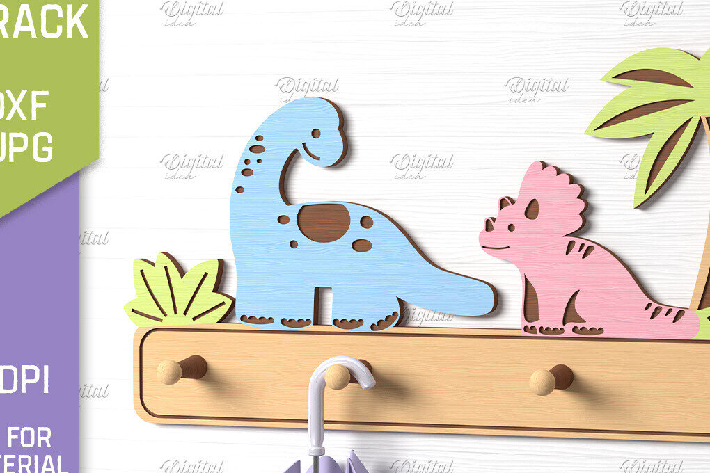 Intra απο ξύλο plywood 3mm-4mm πάχος Τρισδιάστατη Παιδική Σχάρα Παλτών με Δίασταση 30x20 cm INTRAFABR-86429832