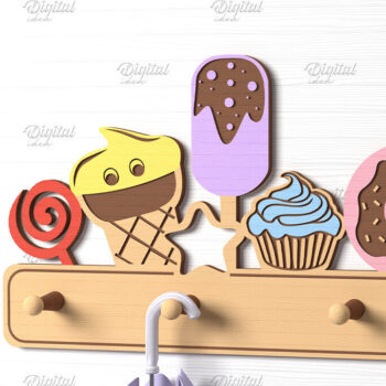 Intra απο ξύλο plywood 3mm-4mm πάχος Τρισδιάστατη Παιδική Σχάρα Παλτών με Δίασταση 30x20 cm INTRAFABR-86429907 - Image 1