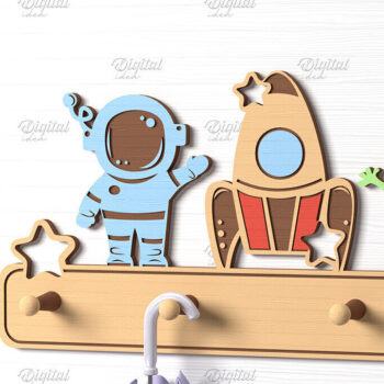 Intra απο ξύλο plywood 3mm-4mm πάχος Τρισδιάστατη Παιδική Σχάρα Παλτών με Δίασταση 30x20 cm INTRAFABR-86429956 - Image 1