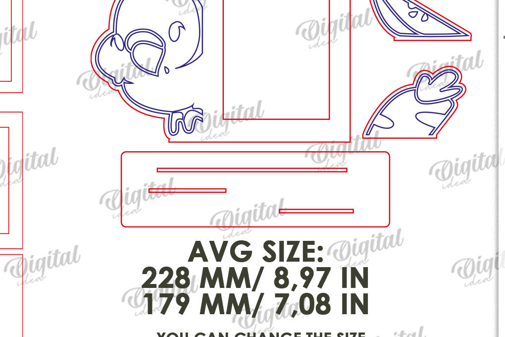 Intra απο ξύλο plywood 3mm-4mm πάχος 3D παιδικής κορνίζας με Δίασταση 20x30 cm INTRAFABR-121517337 - Image 2