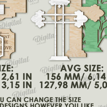 Intra απο ξύλο plywood 3mm-4mm πάχος 3D Christian Stand Decor  Δίασταση 30x20 cm INTRAFABR-119671328 - Image 2