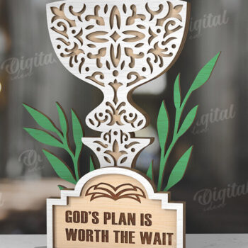 Intra απο ξύλο plywood 3mm-4mm πάχος 3D Christian Stand Decor  Δίασταση 30x20 cm INTRAFABR-119671328 - Image 6