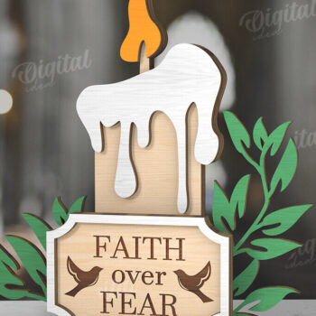 Intra απο ξύλο plywood 3mm-4mm πάχος 3D Christian Stand Decor  Δίασταση 30x20 cm INTRAFABR-119671328 - Image 8