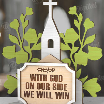 Intra απο ξύλο plywood 3mm-4mm πάχος 3D Christian Stand Decor  Δίασταση 30x20 cm INTRAFABR-119671328 - Image 12