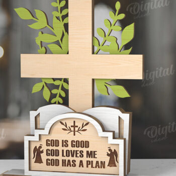 Intra απο ξύλο plywood 3mm-4mm πάχος 3D Christian Stand Decor  Δίασταση 30x20 cm INTRAFABR-119671328 - Image 13