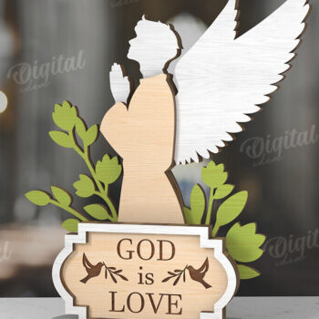Intra απο ξύλο plywood 3mm-4mm πάχος 3D Christian Stand Decor  Δίασταση 30x20 cm INTRAFABR-119671328 - Image 14