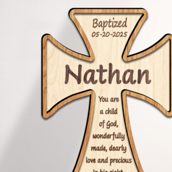 Intra απο ξύλο plywood 3mm-4mm πάχος 3D Christian Standing Cross Cut File Δίασταση 15x15 cm INTRAFABR-123582624 - Image 1