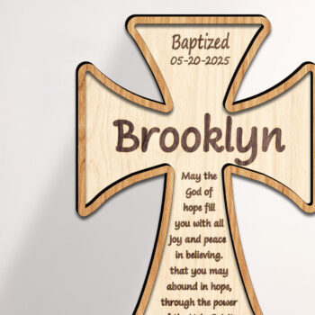 Intra απο ξύλο plywood 3mm-4mm πάχος 3D Christian Standing Cross Cut File Δίασταση 15x15 cm INTRAFABR-123582700 - Image 1