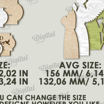 Intra απο ξύλο plywood 3mm-4mm πάχος 3D Χριστιανική όρθια διακόσμηση με λέιζερ Δίασταση 30x20 cm INTRAFABR-119722560 - Image 2