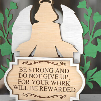 Intra απο ξύλο plywood 3mm-4mm πάχος 3D Χριστιανική όρθια διακόσμηση με λέιζερ Δίασταση 30x20 cm INTRAFABR-119722249 - Image 1