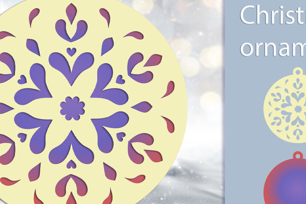 Intra απο ξύλο plywood 3mm-4mm πάχος τρισδιάστατη χριστουγεννιάτικη μπάλα , νιφάδα χιονιού Δίασταση 15x15 cm INTRAFABR-109936034