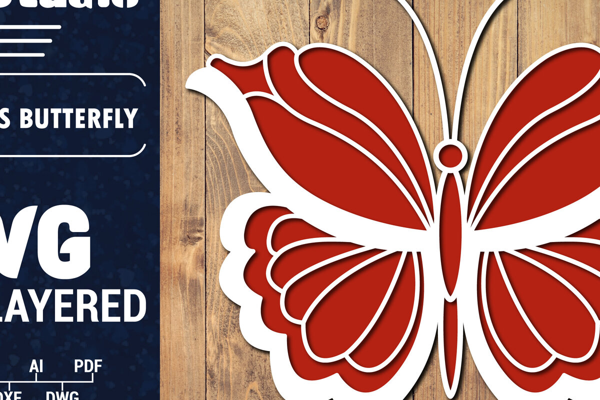 Intra απο ξύλο plywood 3mm-4mm πάχος Τρισδιάστατο Χριστουγεννιάτικου Πεταλούδας Papercut Δίασταση 15x15 cm INTRAFABR-86621289