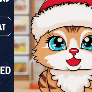 Intra απο ξύλο plywood 3mm-4mm πάχος Τρισδιάστατη χριστουγεννιάτικη γάτα Δίασταση 1500x1500 cm INTRAFABR-101944465 - Image 2