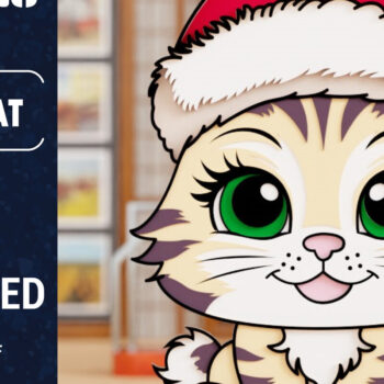 Intra απο ξύλο plywood 3mm-4mm πάχος Τρισδιάστατη χριστουγεννιάτικη γάτα Δίασταση 1500x1500 cm INTRAFABR-101944465 - Image 4