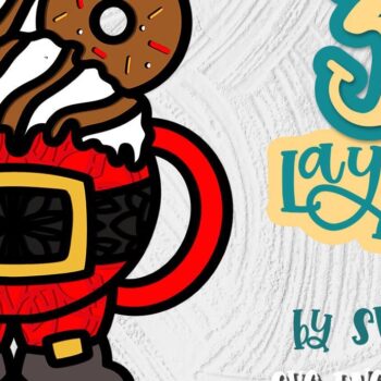 Intra απο ξύλο plywood 3mm-4mm πάχος 3D Χριστουγεννιάτικο κακάο 03 Layered Cutie Δίασταση 30x20 cm INTRAFABR-35011048 - Image 1