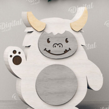 Intra απο ξύλο plywood 3mm-4mm πάχος 3D Χριστουγεννιάτικη χαριτωμένη Δίασταση 15x15 cm INTRAFABR-110761138 - Image 1