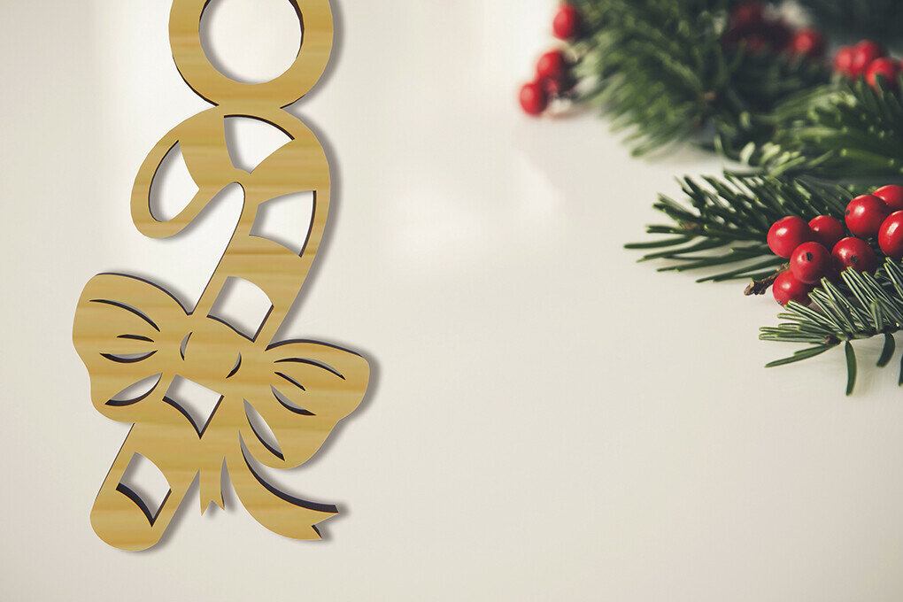 Intra απο ξύλο plywood 3mm-4mm πάχος Τρισδιάστατη χριστουγεννιάτικη διακόσμηση με λέιζερ Δίασταση 15x15 cm INTRAFABR-79229074