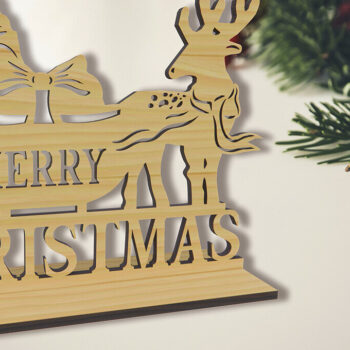 Intra απο ξύλο plywood 3mm-4mm πάχος 3D Χριστουγεννιάτικη διακόσμηση Δίασταση 15x15 cm INTRAFABR-79229036 - Image 1