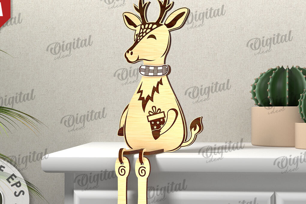 Intra απο ξύλο plywood 3mm-4mm πάχος Τρισδιάστατο σχέδιο κοπής με λέιζερ Χριστουγέννων Δίασταση 15x15 cm INTRAFABR-111128670