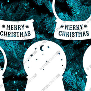 Intra απο ξύλο plywood 3mm-4mm πάχος 3D Christmas Deer Snow Globe Δίασταση 15x15 cm INTRAFABR-82276134 - Image 3