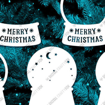 Intra απο ξύλο plywood 3mm-4mm πάχος 3D Christmas Deer Snow Globe Δίασταση 15x15 cm INTRAFABR-82276134 - Image 3